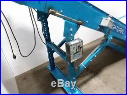 New London Cleated Incline Parts Chip Belt Conveyor 120v Variable Speed