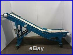 New London Engineering Cleated Incline Parts Chip Belt Conveyor Variable Speed