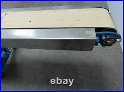 New London Engineering Slider Bed Incline Belt Conveyor 8 Belt 12' Long 90 Fpm