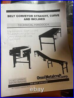 Omni Metalcraft BELT CONVEYOR Straight, Curve, And Inclined New