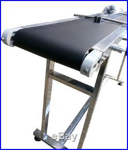 Open Box Conveyor 59''x 8'' Electrical Rubber PVC Belt with Guard Bar Transfer