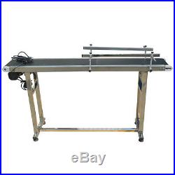 Open Box Conveyor 59''x 8'' Electrical Rubber PVC Belt with Guard Bar Transfer