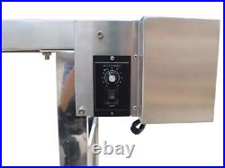 Open box! Electric PVC Belt Conveyor Machine Double Guardrails 110V 82.6L7.8W