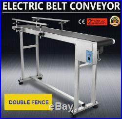 PVC Belt Electric Conveyor Machine With Stainless Steel Double Guardrail CE