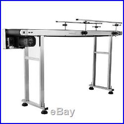 PVC Belt Electric Conveyor Machine With Stainless Steel Double Guardrail CE