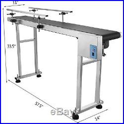 PVC Belt Electric Conveyor Machine With Stainless Steel Double Guardrail Pro