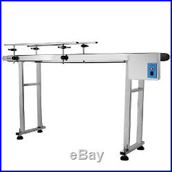 PVC Belt Electric Conveyor Machine With Stainless Steel Double Guardrail Pro