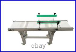 PVC Flat Conveyor Belt Systems for Industrial Transport with Baffle 59''L11.8''W