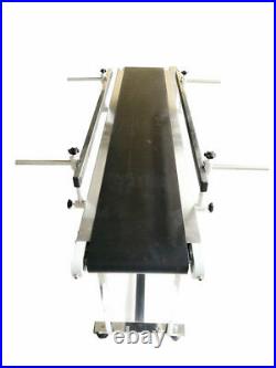 PVC Flat Conveyor Belt Transport Conveyor System Length 47.2'' Belt Width 7.8'