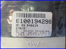 Polyurethane Endless 2 Ply EM8/2 Conveyor Belt 5' 7 L x 42.5 W 3mm Edge Runner