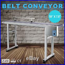 Power Slider Bed PVC Belt Electric Conveyor Anti-Static Code Machine 59''X 7.8'