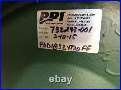 Precision PDD1832XT30FF 32 X 18 Conveyor Belt Drum Pulley 3 Shaft Bore