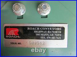 ROACH 700SB POWERED BELT CONVEYOR 6 Long / 9 BF, New with Frequency Drive