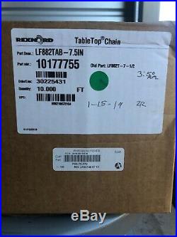 Rexnord LF882T-7-1/2 Table Top Conveyor Belt Chain, 10ft, 10177755 Brand New Box
