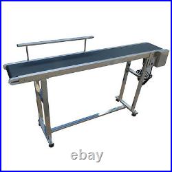Single Guardrail PVC Conveyor Belt 110V Electric Convey Machine Packing Machine