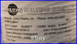 Sparks Belting MF BP290 Quiet Weave 52 FT LG x 21-1/2 IN Wd Conveyor Belt