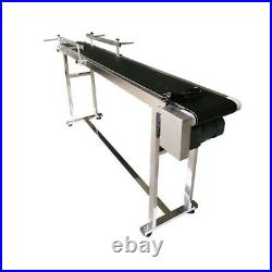 Stainless Steel 5.9'x7.8 Inline Conveyor with PVC Table Top Belt Flat Conveyor