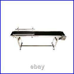 Stainless Steel 5.9'x7.8 Inline Conveyor with PVC Table Top Belt Flat Conveyor