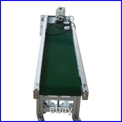 TECHTONGDA 110V 5911.8 Green PVC Inclined Wall Belt Conveyor Adjustable Heig
