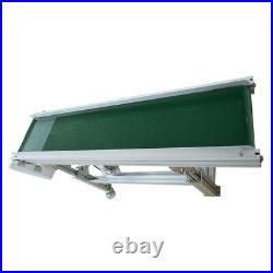 TECHTONGDA 110V 5911.8 Green PVC Inclined Wall Belt Conveyor Adjustable Heig