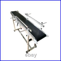 TECHTONGDA 110V 597.8 PVC Belt Conveyor Stainless Steel with Double Guardrail