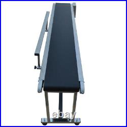TECHTONGDA 110V Single Guardrail Stainless Steel PVC Belt Conveyor 597.8