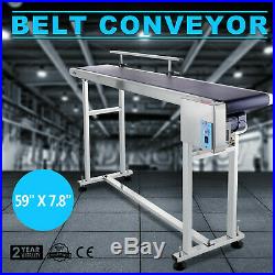 Top-grade Conveyor 110V Powered Rubber PVC Belt 59''x 7.8'' New Best Price Hot