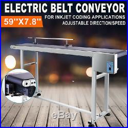 Top-grade Conveyor 110V Powered Rubber PVC Belt 59x 7.8 Local