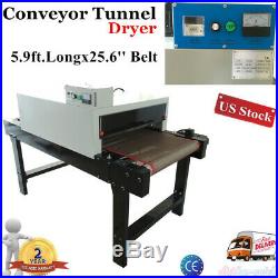 US 220V T-shirt Conveyor Tunnel Dryer 5.9ft. Longx25.6'' Belt for Screen Printing