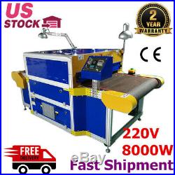 USA! 220V 8000W DTG Printer Conveyor Tunnel Dryer 7.2ft Long x 31.5 Wide Belt