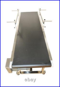 Vertical Belt Conveyor 59x15.7 110V Motor Aluminum Alloy Black PVC