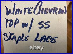 White Chevron Top Conveyor Belt 20 Wide x 22.5' Long BC5106 WithSS Staple Lace