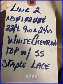 White Chevron Top Conveyor Belt 24 Wide 22.75' Long WithSS Staple Lace
