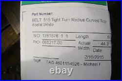 (qty Of 4)habasit Plastic Belt 515 Tight Turn Radius Curved Top 5'x44.3